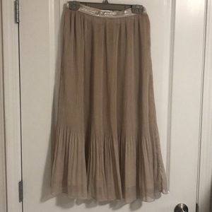 Reiss pleated midi skirt. Light pinky-beige color.